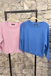 SMARLON RN boxy Raglan Visc Pa jetBlue und blush