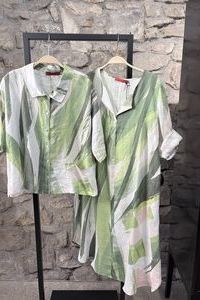 VETONO Kleid und Bluse Leinenprint VETONO Kleid und Bluse Leinenprint