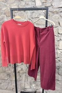 MASAI Pullover Wolle Zinnober Hose Feincord MASAI Pullover Wolle Zinnober Hose Feincord